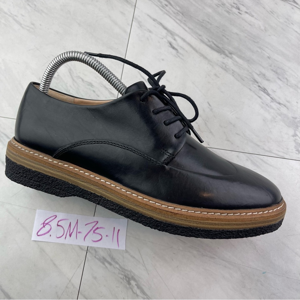 -Clark’s zante zara women’s 8.5 M black leather wing tip Oxford derby shoes